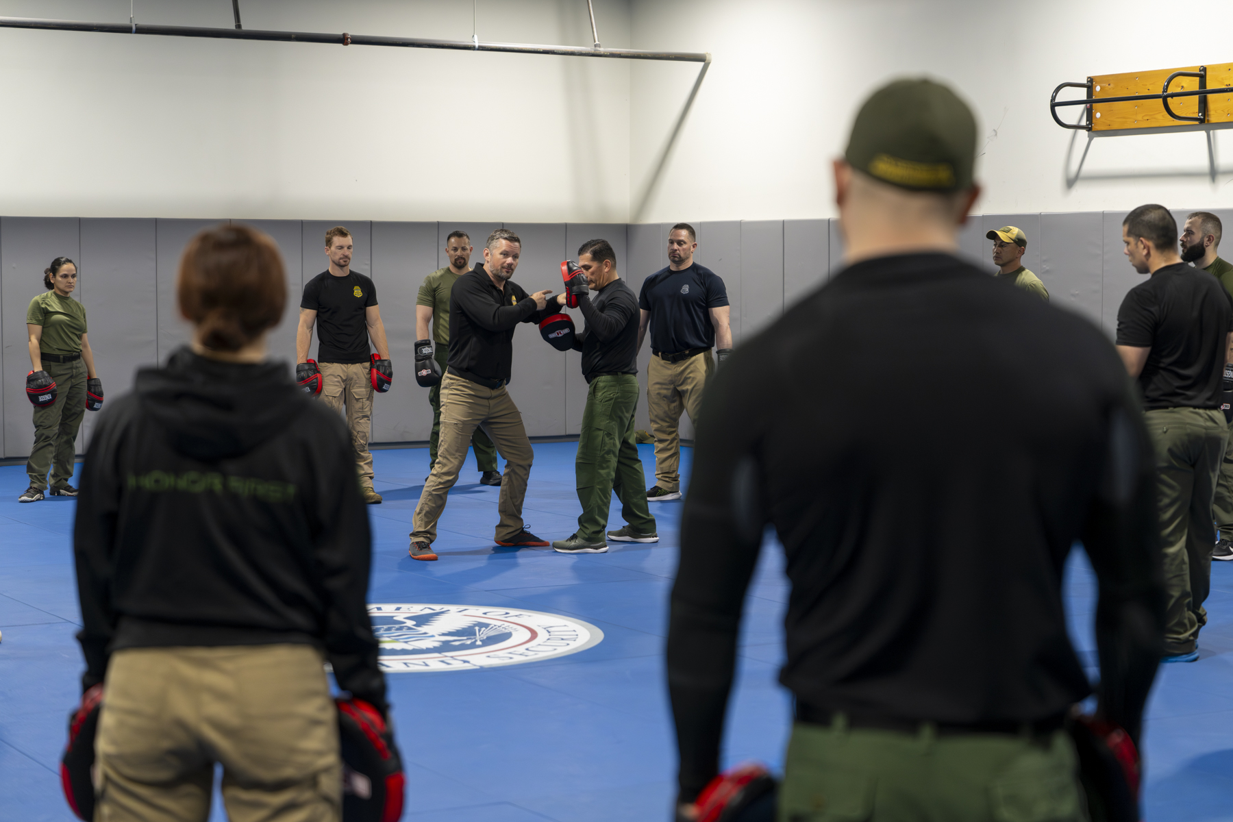 Officers & agents training to become CBP Less-Lethal Instructors and will return to their assigned locations to teach these important skills to others.