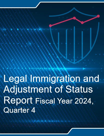 Cover page for legal immigration and adjustment of status report, fiscal year 2024, quarter 4